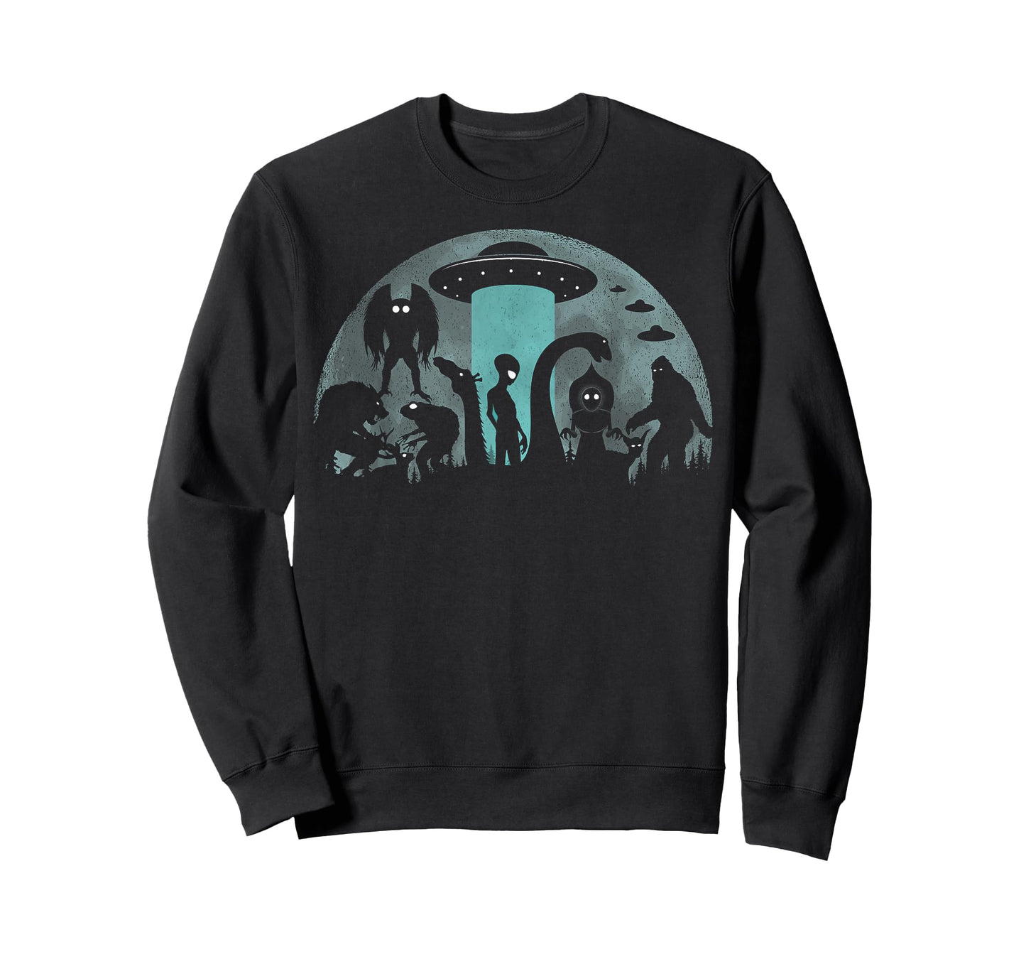 Bigfoot Loch Ness Monster Mothman And Aliens Funny Cryptid T-Shirt