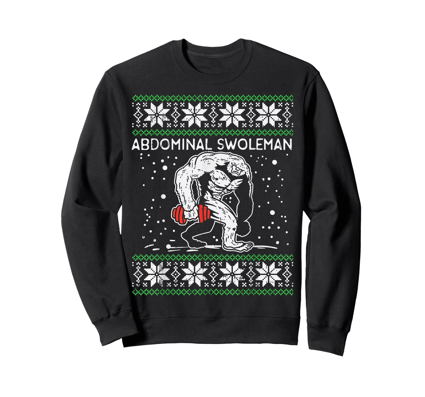 Abdominal Swoleman Yeti Fun Christmas Gym Weightlifter Gift T-Shirt