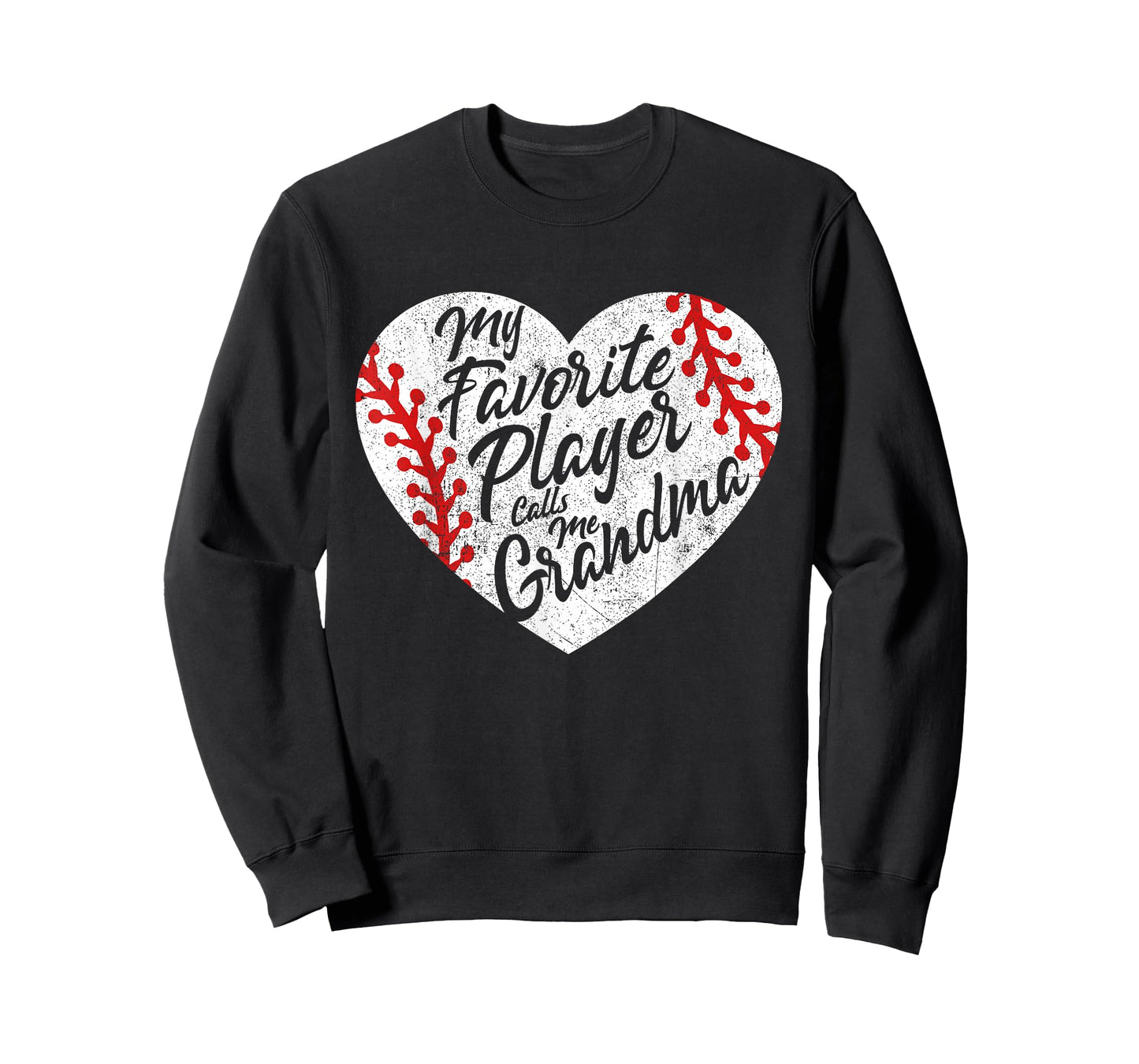 My Favorite Player Calls Me Grandma Baseball Heart Women's T-Shirt
