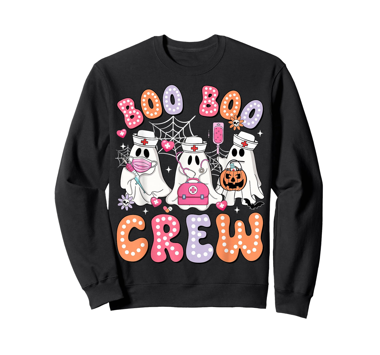 Boo Boo Crew Nurse Funny Ghost Halloween Nurse Life Women T-Shirt