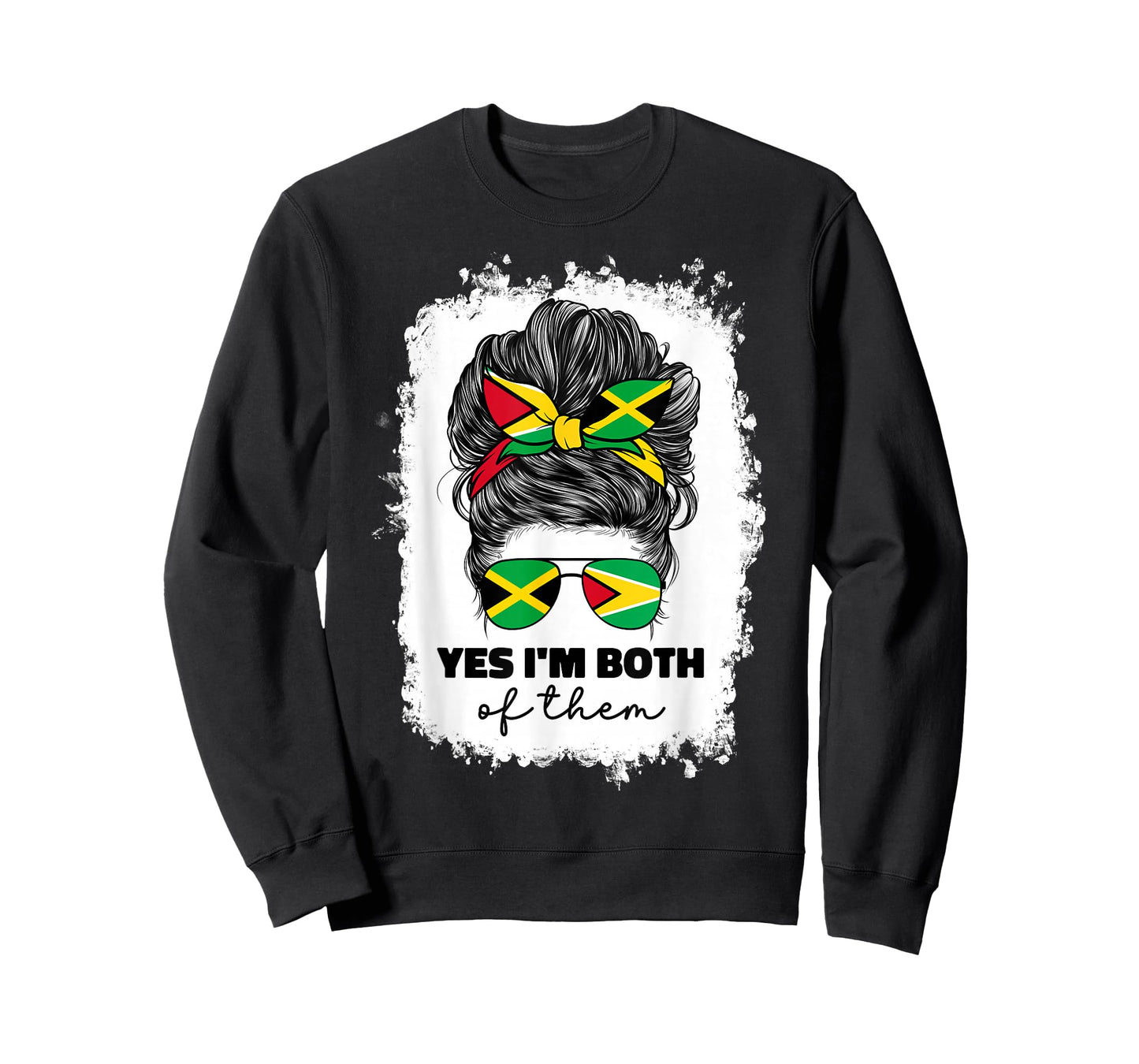 Half Jamaican And Guyanese Jamaica Flag Guyana Girl Women T-Shirt