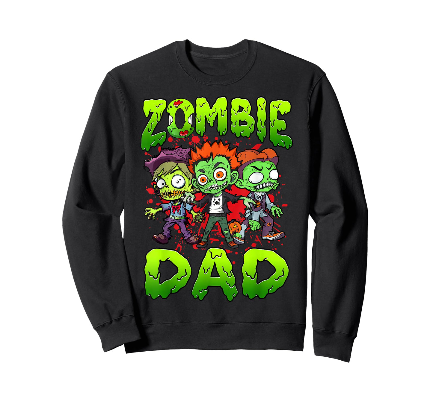 Zombie Dad Halloween Costume Family Matching T-Shirt
