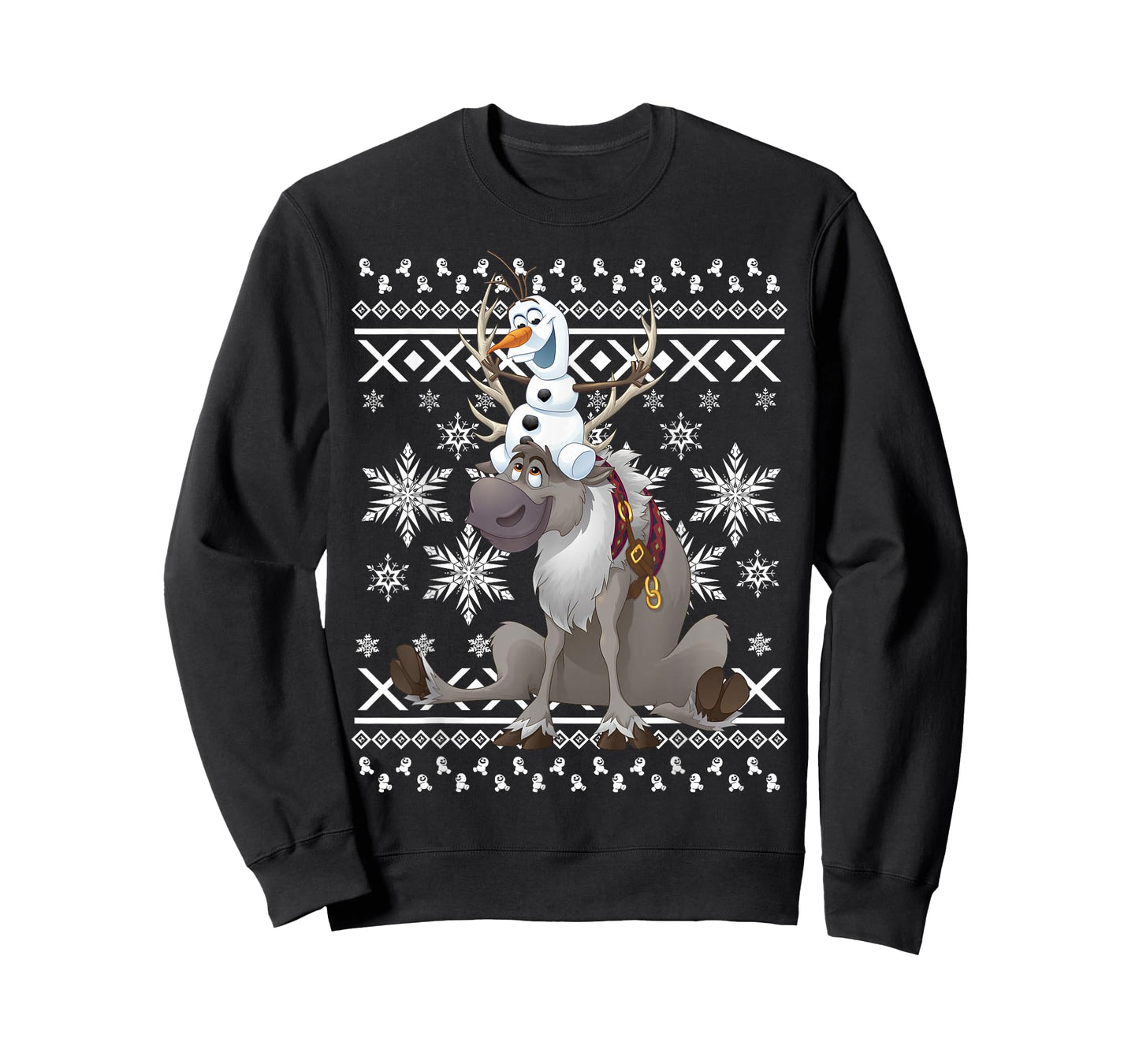 Disney Frozen Olaf Sven Riding Antlers Ugly Sweater T-Shirt T-Shirt