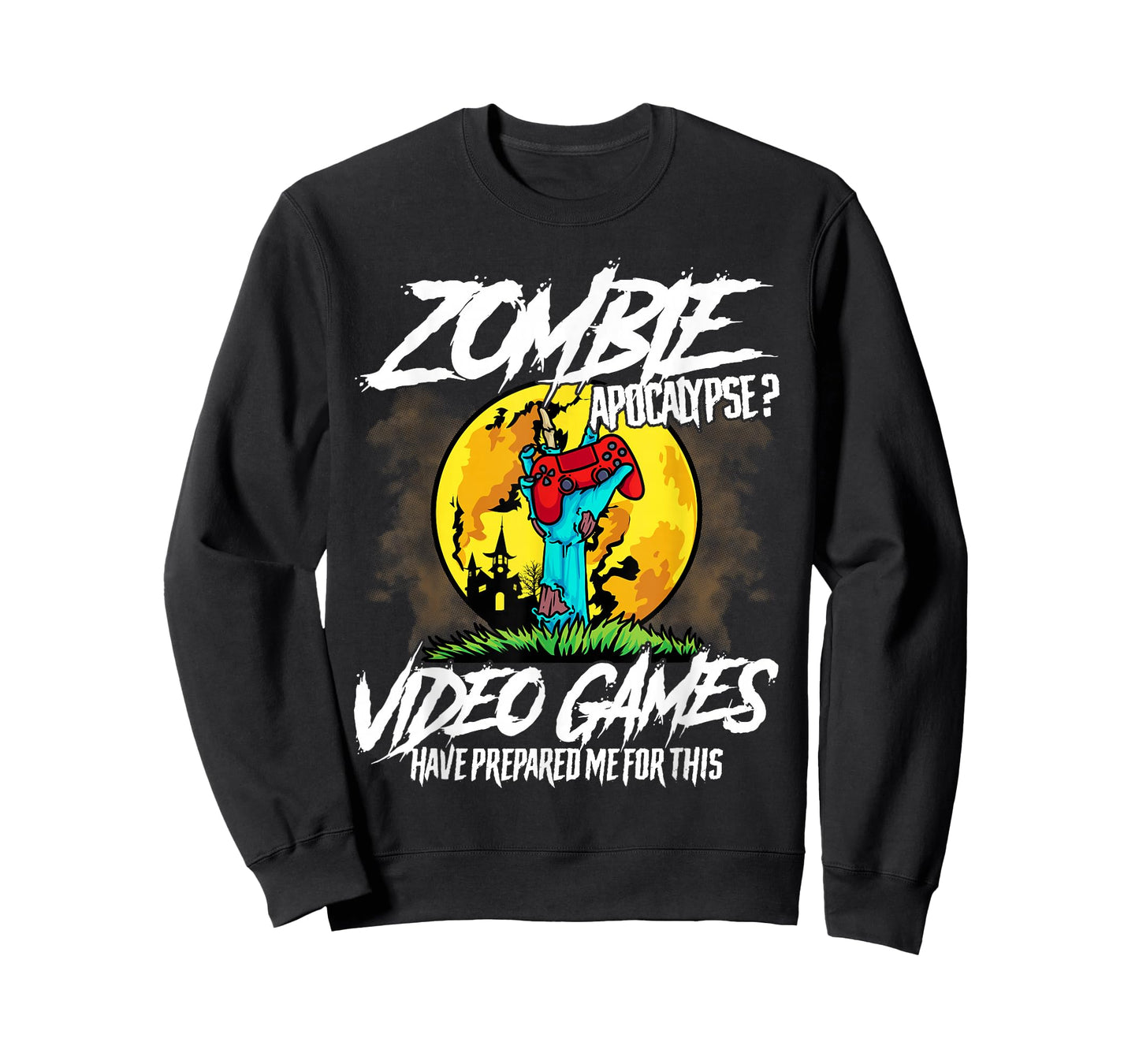 Zombie Apocalypse Gamer Funny Halloween Video Games Lover T-Shirt