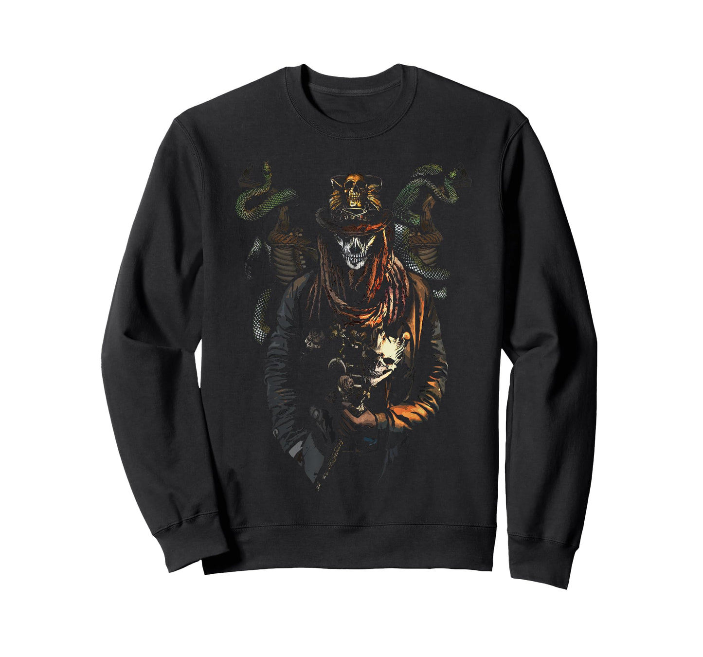 Voodoo Witch Doctor skulls Horror Scary Creepy Halloween T-Shirt
