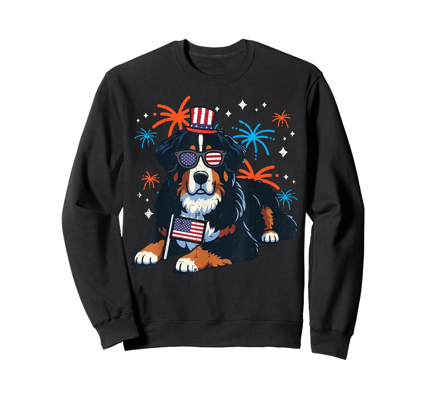 4th Of July Bernese Mountain Dog USA Patriot Men Women Kids T-Shirt