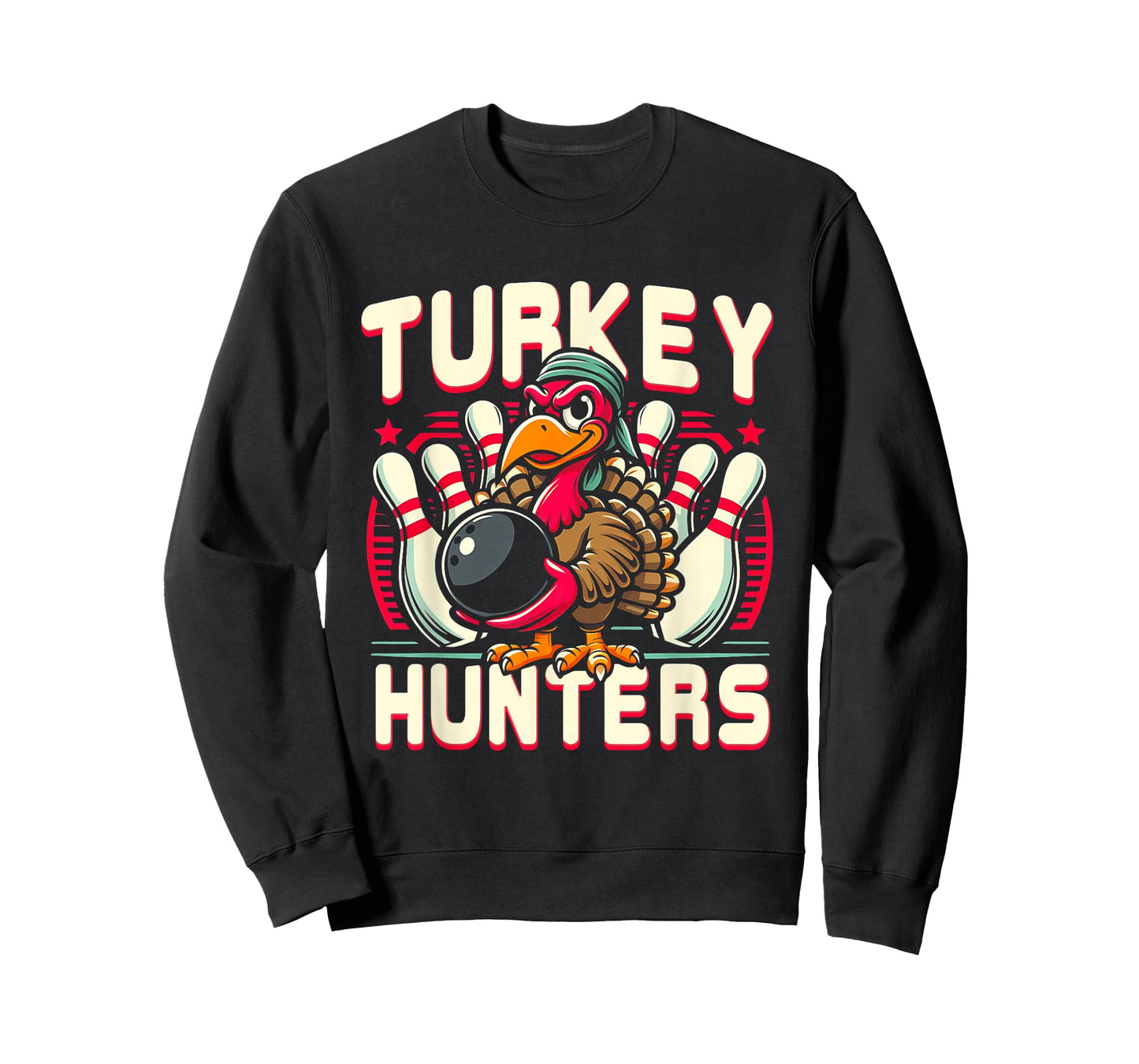 Hunting Bowling Turkey Hunters Turkey Holding Bowling Ball T-Shirt