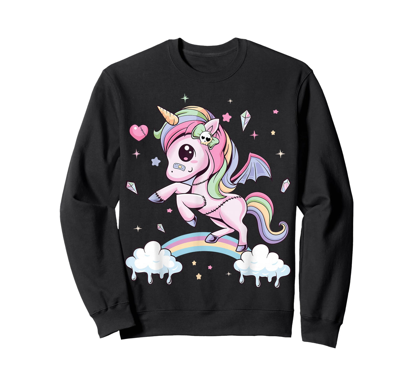 Pastel Goth Cute Creepy Unicorn Wiccan Kawaii Menhera Witchy T-Shirt