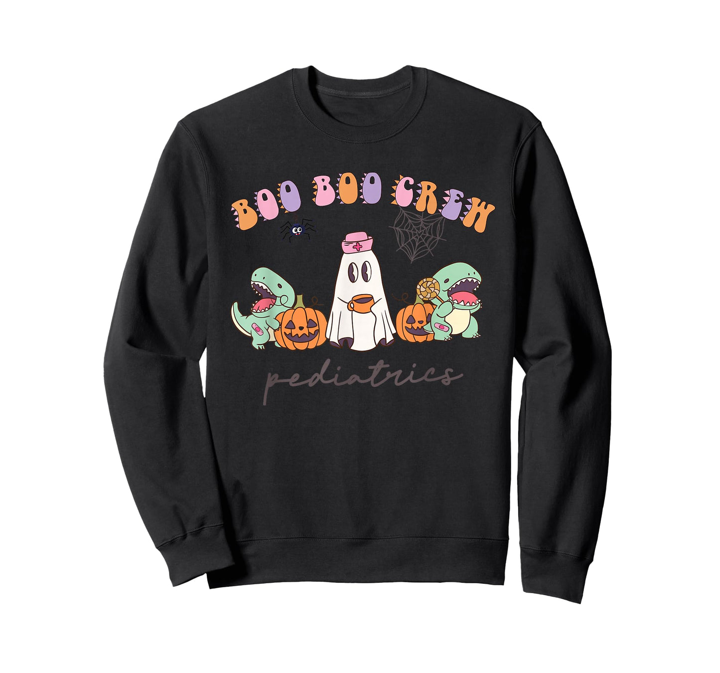 Boo Boo Crew Pediatrics Nurse Dinosaur Halloween PEDS Crew T-Shirt