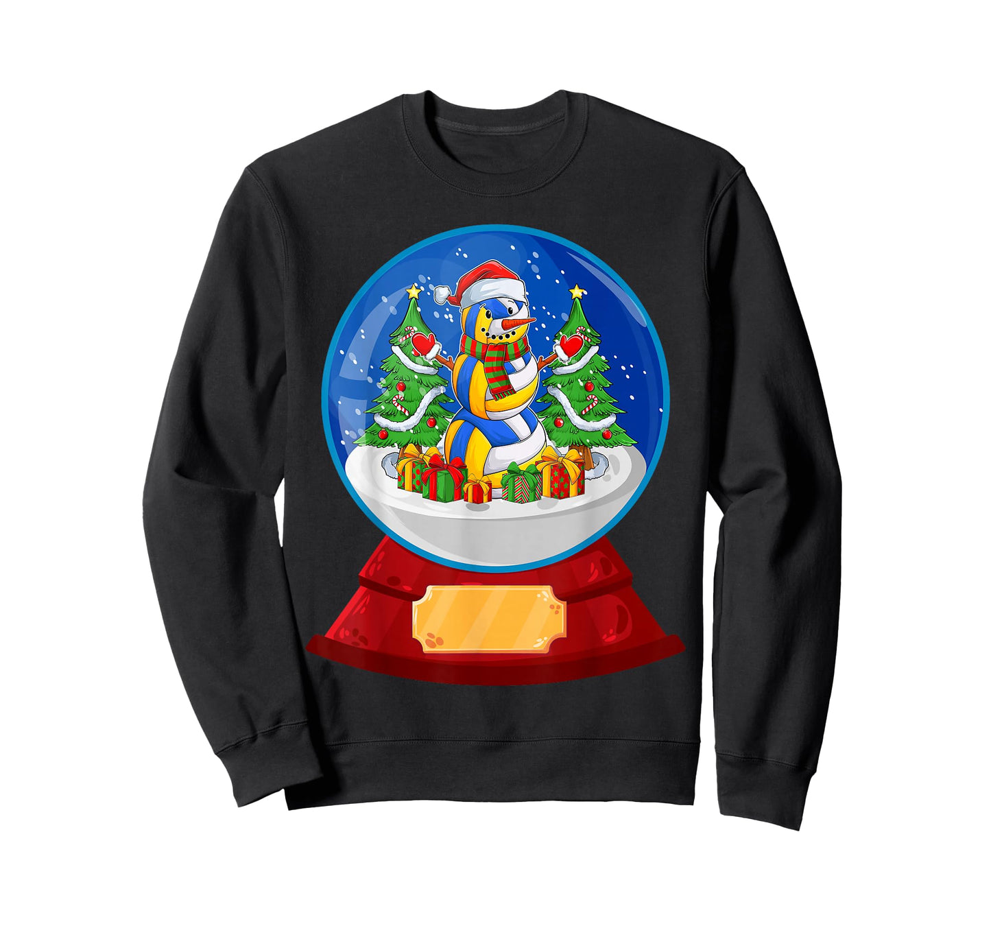 Snowman Volleyball Santa Hat Merry Christmas Pajamas Women T-Shirt