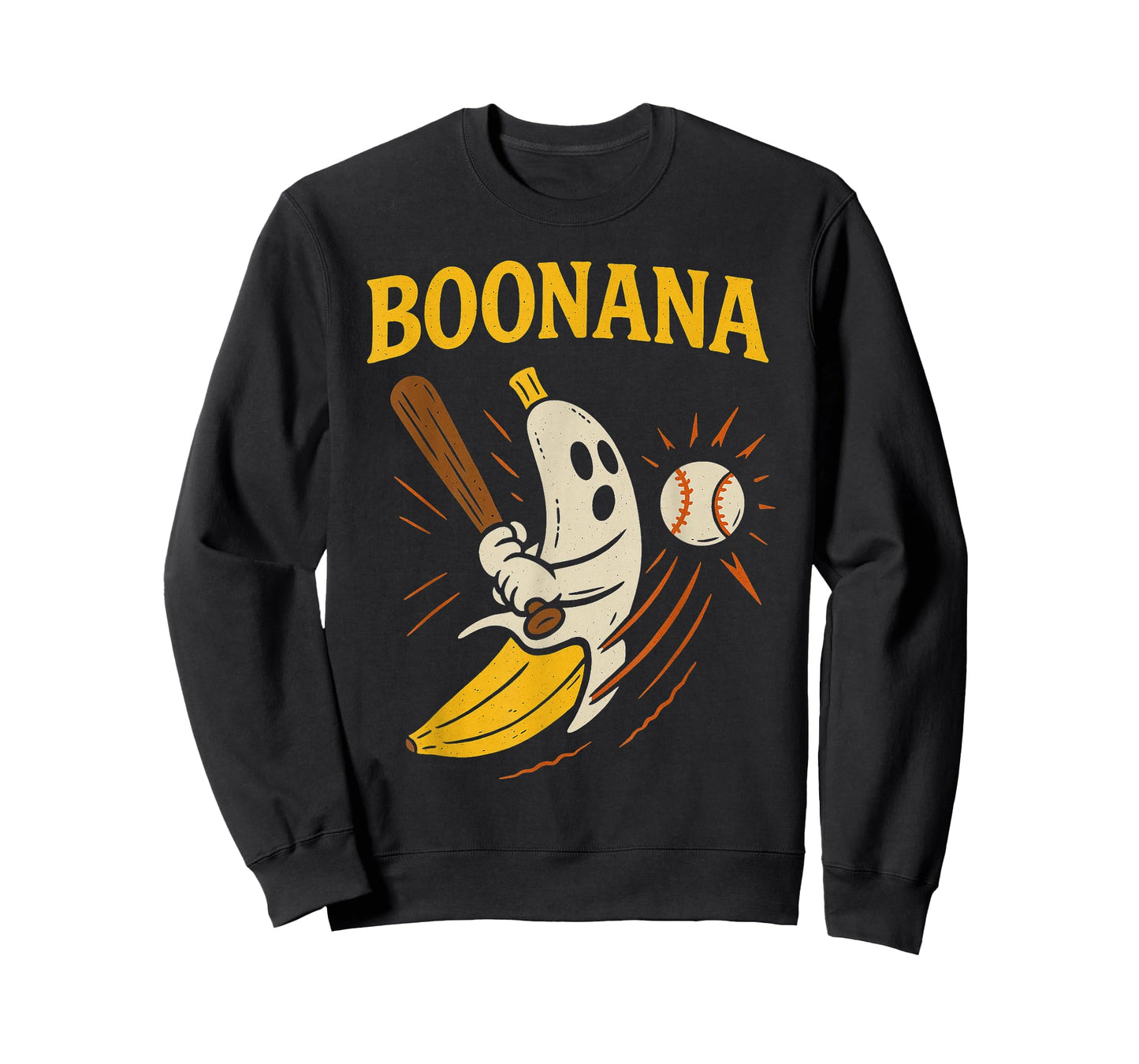 Boonana Baseball Funny Halloween Ghost Spooky Banana Costume T-Shirt