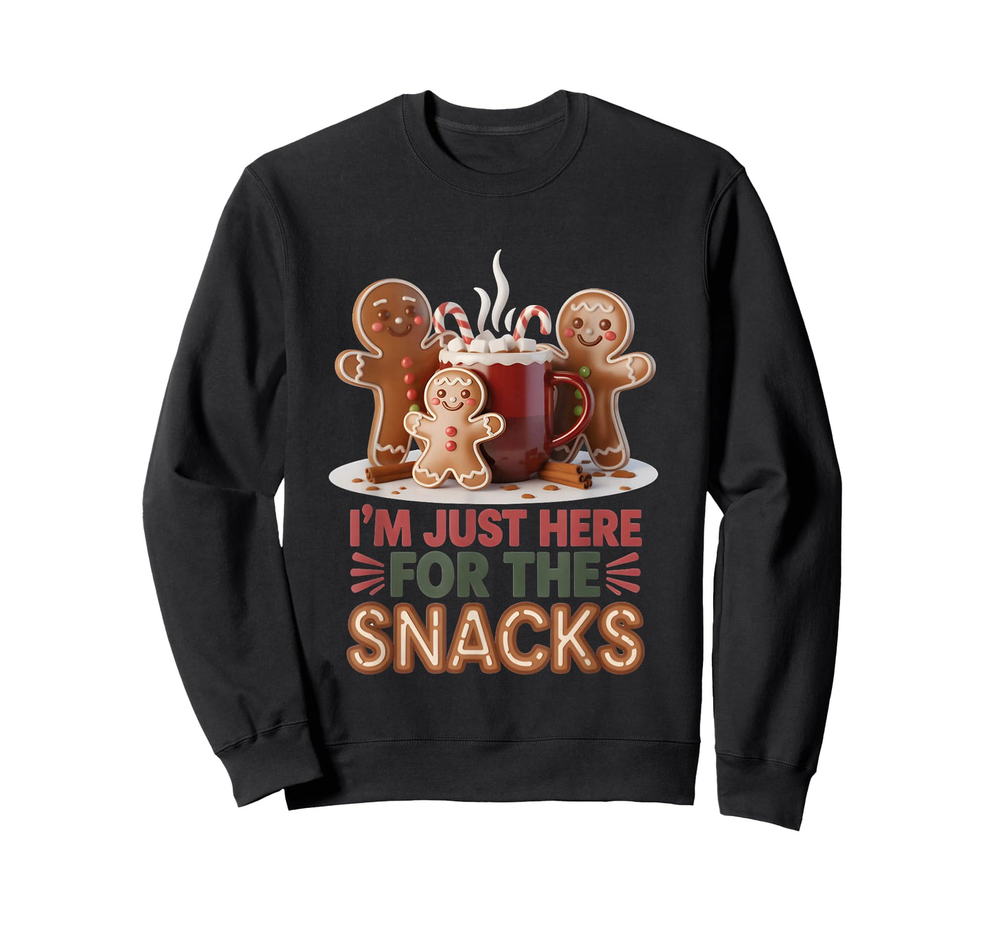 Gingerbread Holiday Snacks Funny Christmas T-Shirt