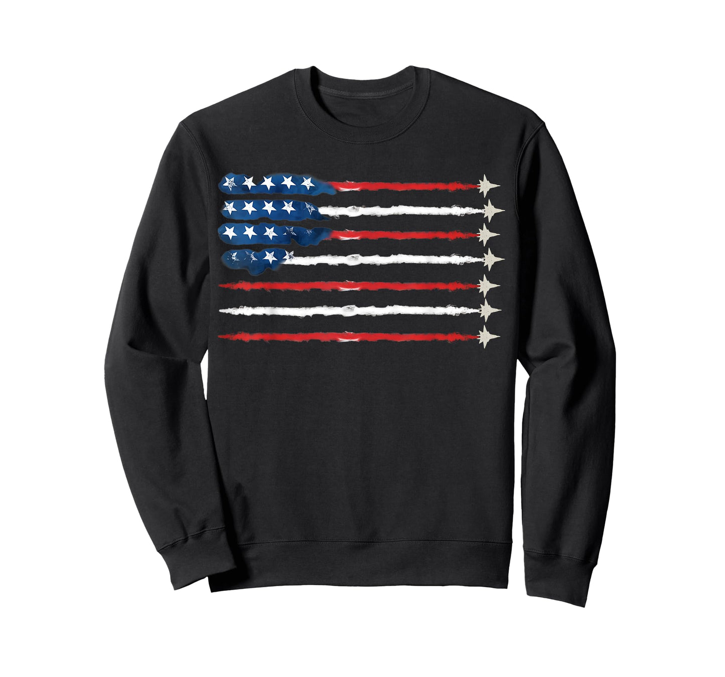 Patriotic Flag USA Fighter Jets 4th of July Men Women T-Shirt