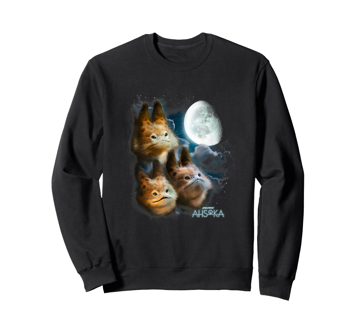 Star Wars: Ahsoka Loth-Cat Cloudy Galactic Trio Portrait T-Shirt