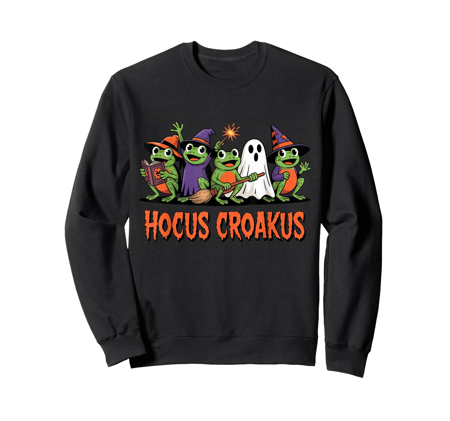 Hocus Croakus Frog Halloween Magic Spell Funny Witch Spooky T-Shirt