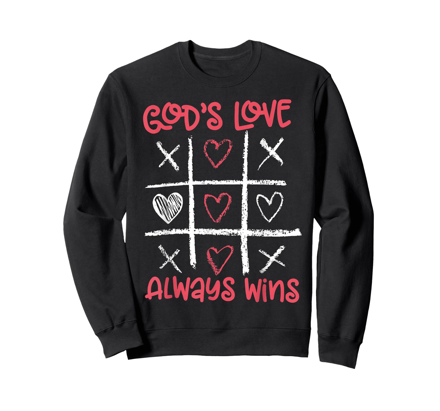 Valentine’s Day Tic Tac Toe Game God’s Love Always Win T-Shirt
