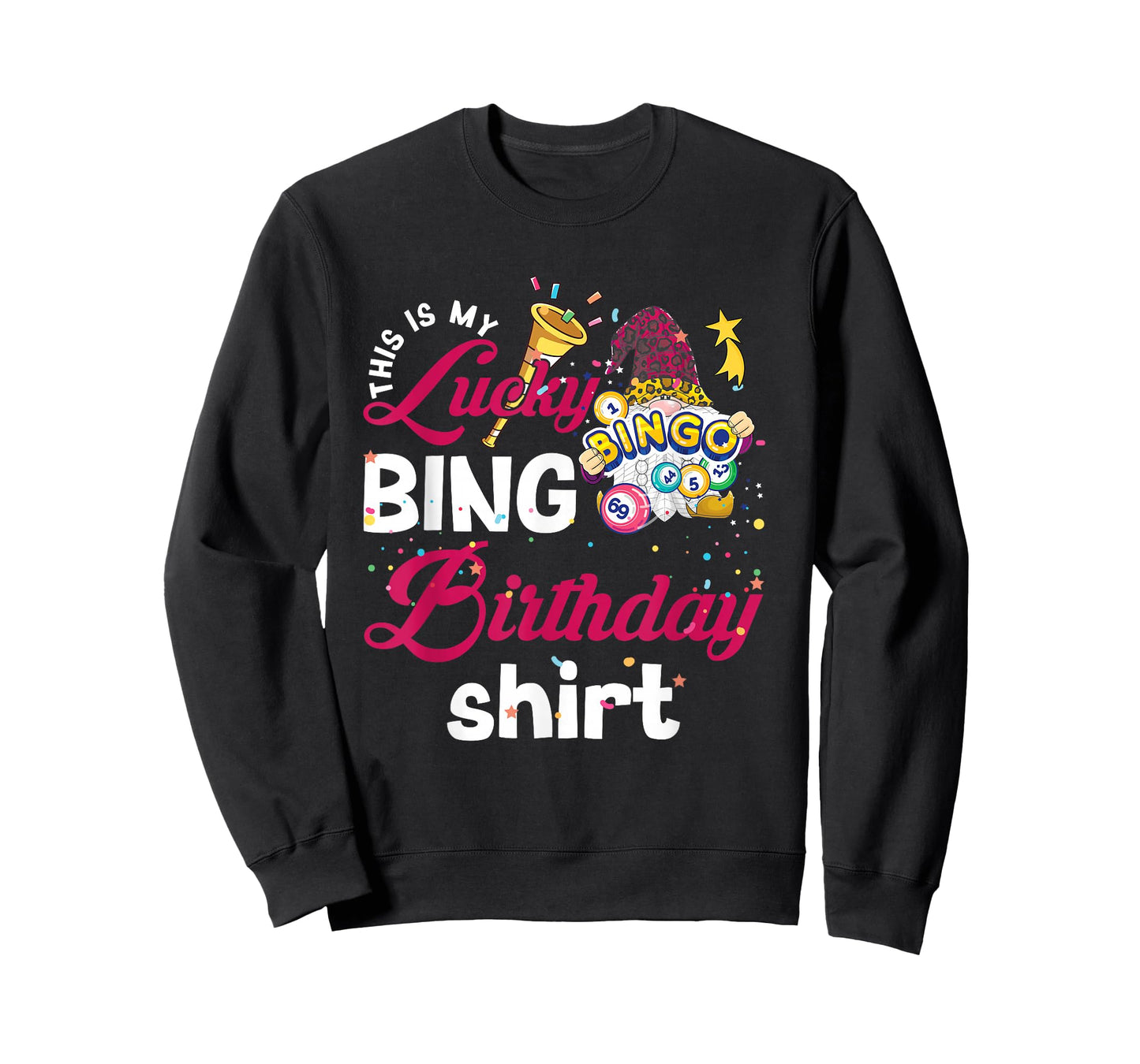 This is My Lucky Bingo Birthday Shirt Peace Love Bingo T-Shirt