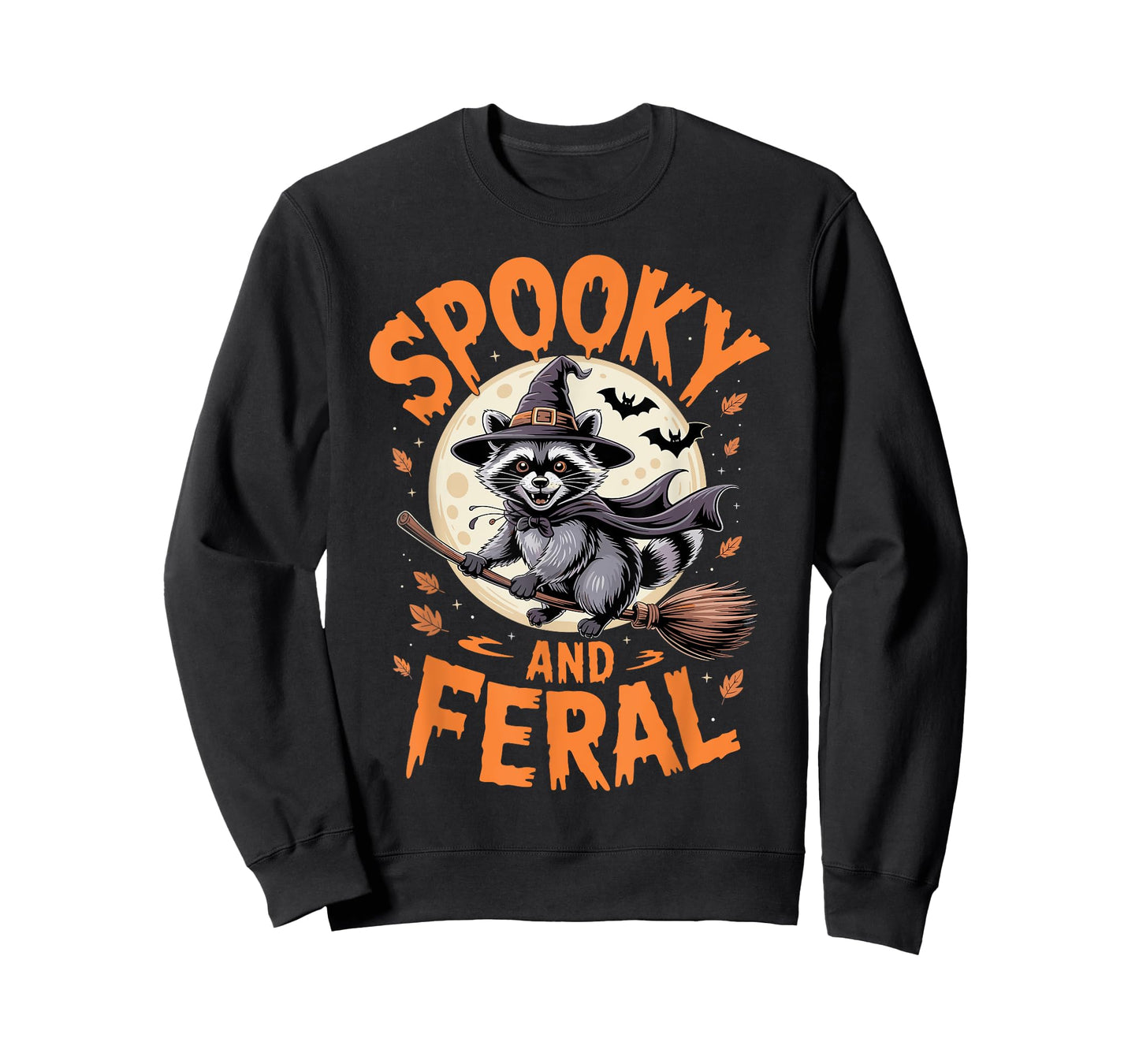 Spooky and Feral Funny Halloween Raccoon Ghost Costume T-Shirt