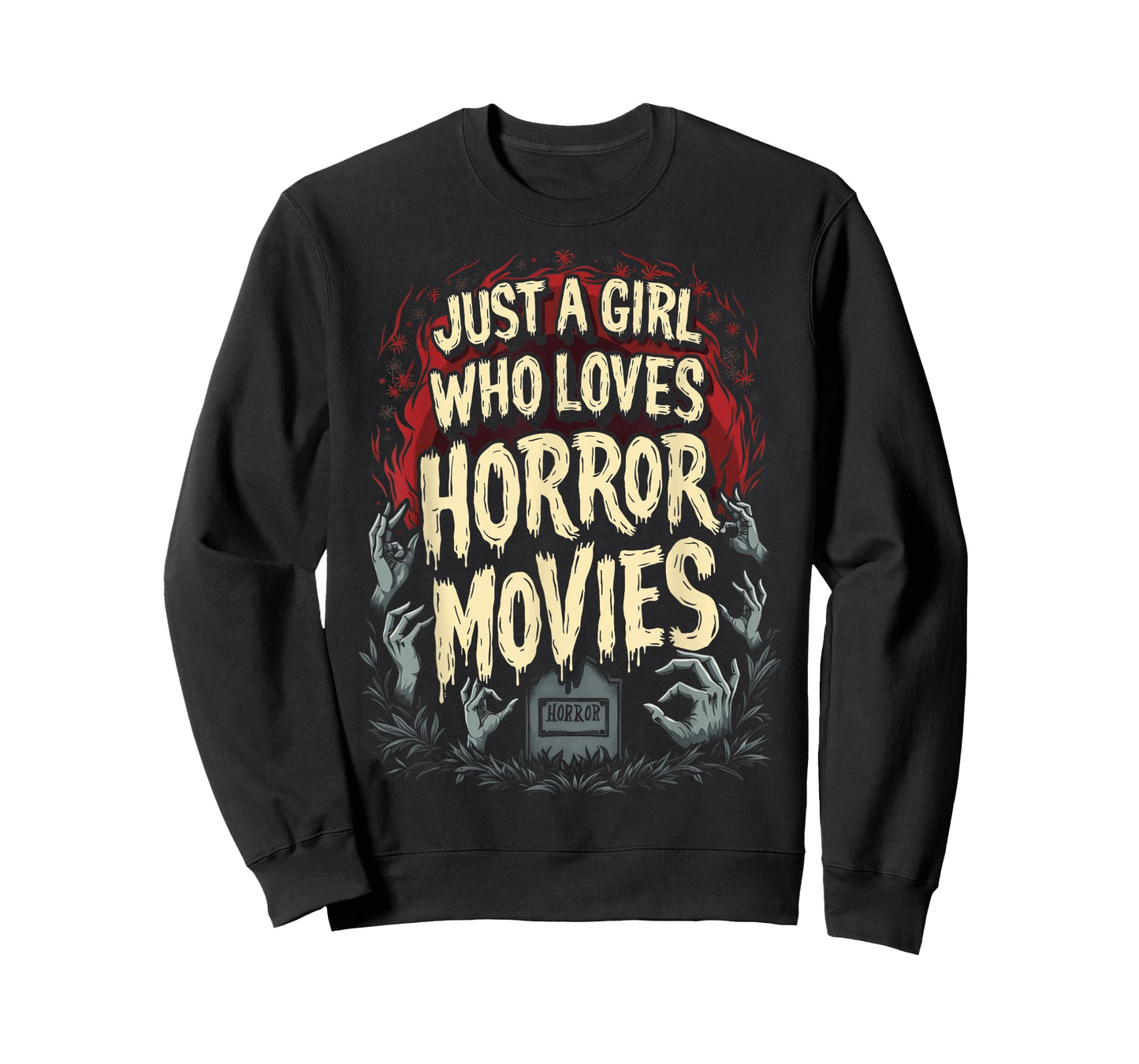 Horror Fan Just A Girl Who Loves Horror Movies Spooky Vibes T-Shirt