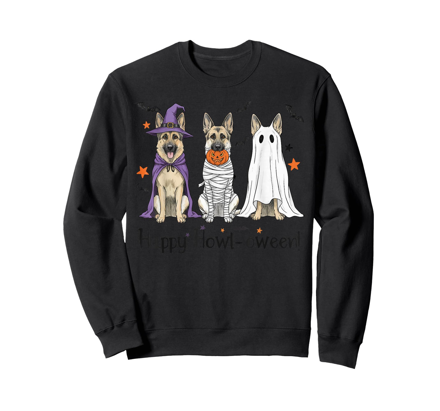 German Shepherd Halloween Witch Mummy Ghost Dog Lover T-Shirt