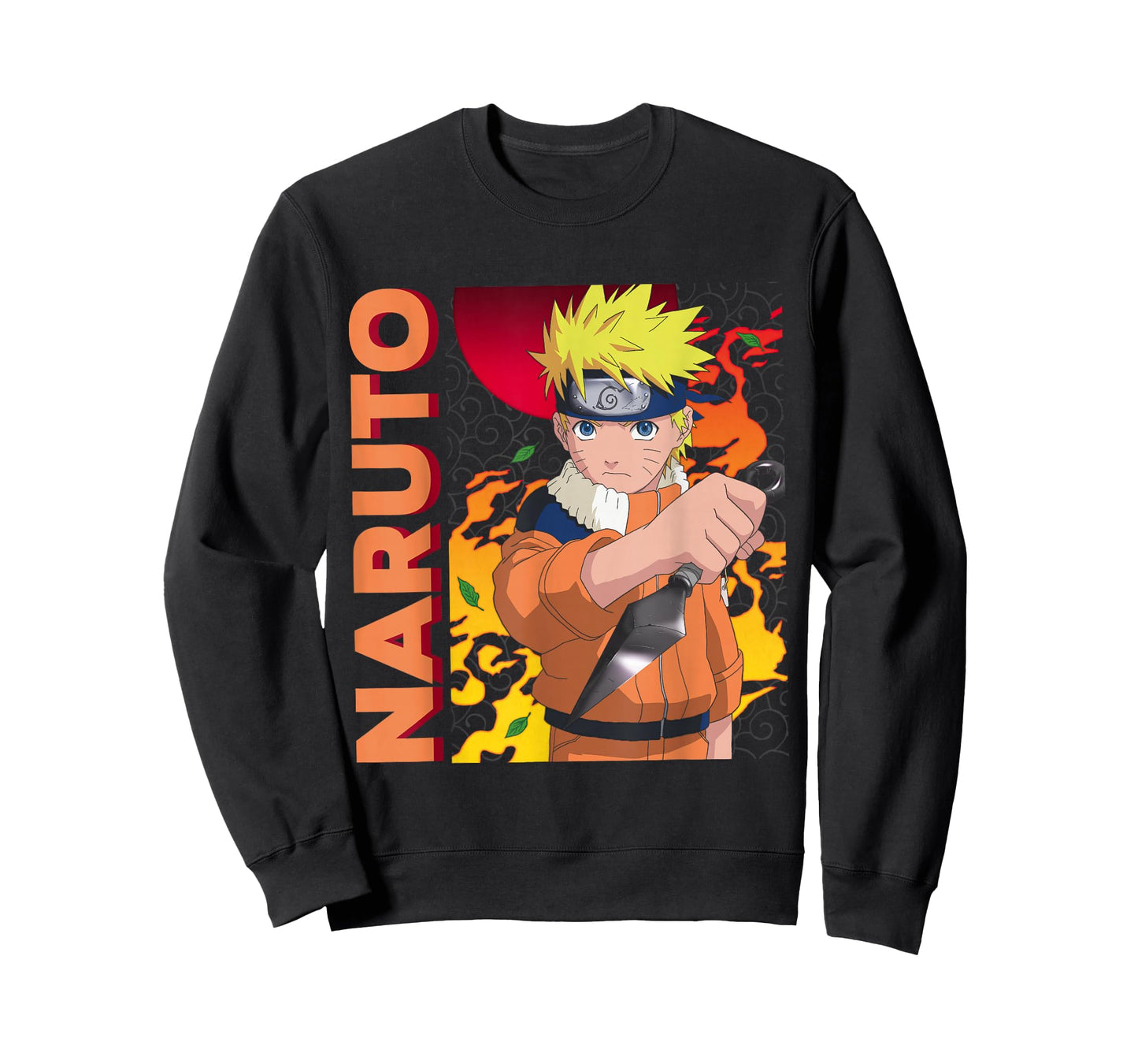 Naruto Main Character On Elemental Background T-Shirt
