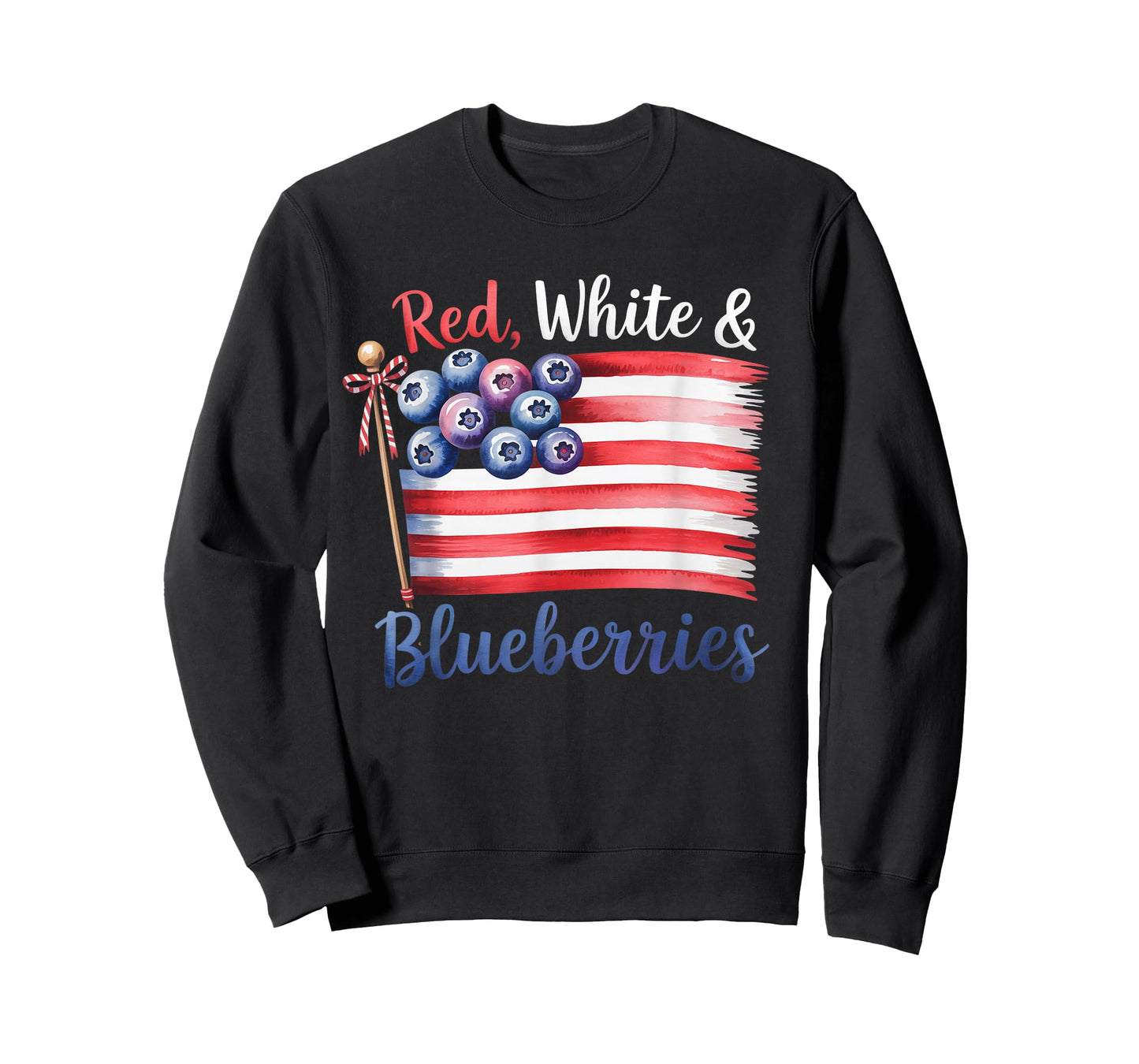 Funny Vintage Red, White and Blueberries Patriot T-Shirt
