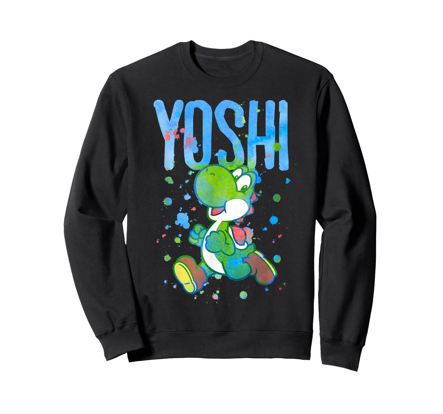 Nintendo Super Mario Yoshi Watercolor Splash Graphic T-Shirt