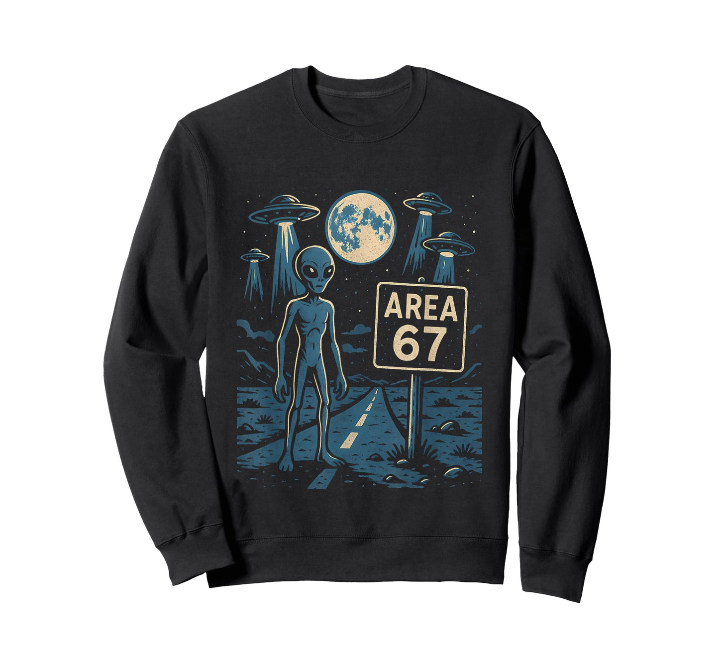 Area 67 Alien UFO Encounter Design for Space Lovers T-Shirt