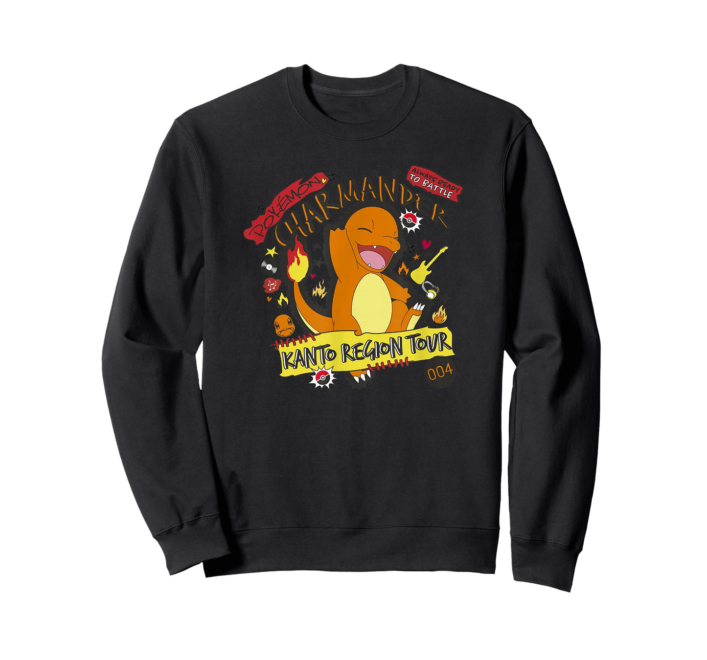 Pokémon Charmander 004 Kanto Region Tour Music Poster T-Shirt