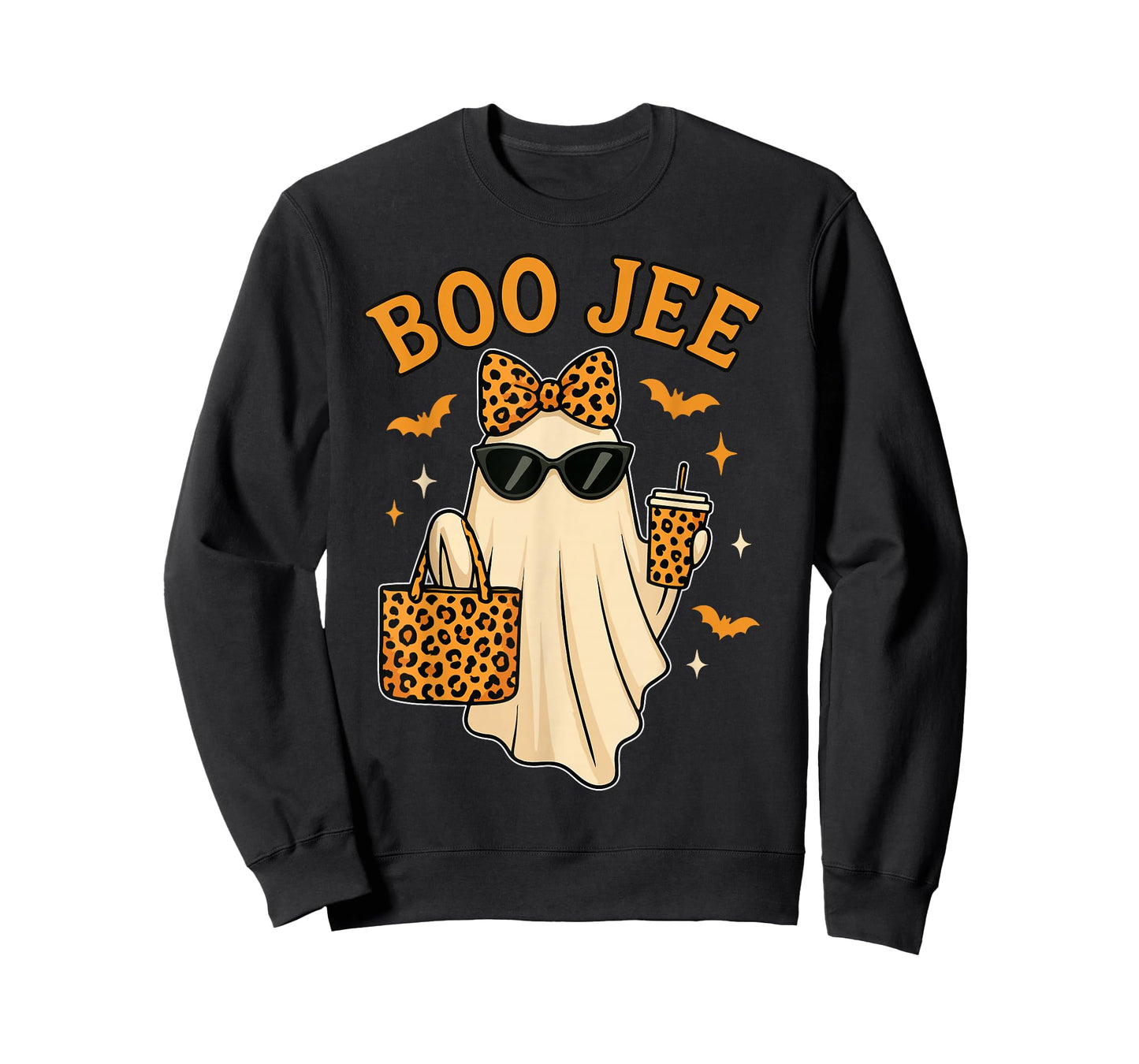 Boojee Ghost Halloween Shirt Women Girls Boo JEE Ghost Kids T-Shirt