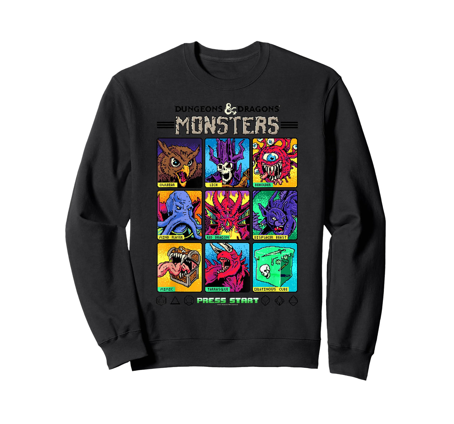 Dungeons & Dragons Wizards of the Coast Monster Select Menu T-Shirt