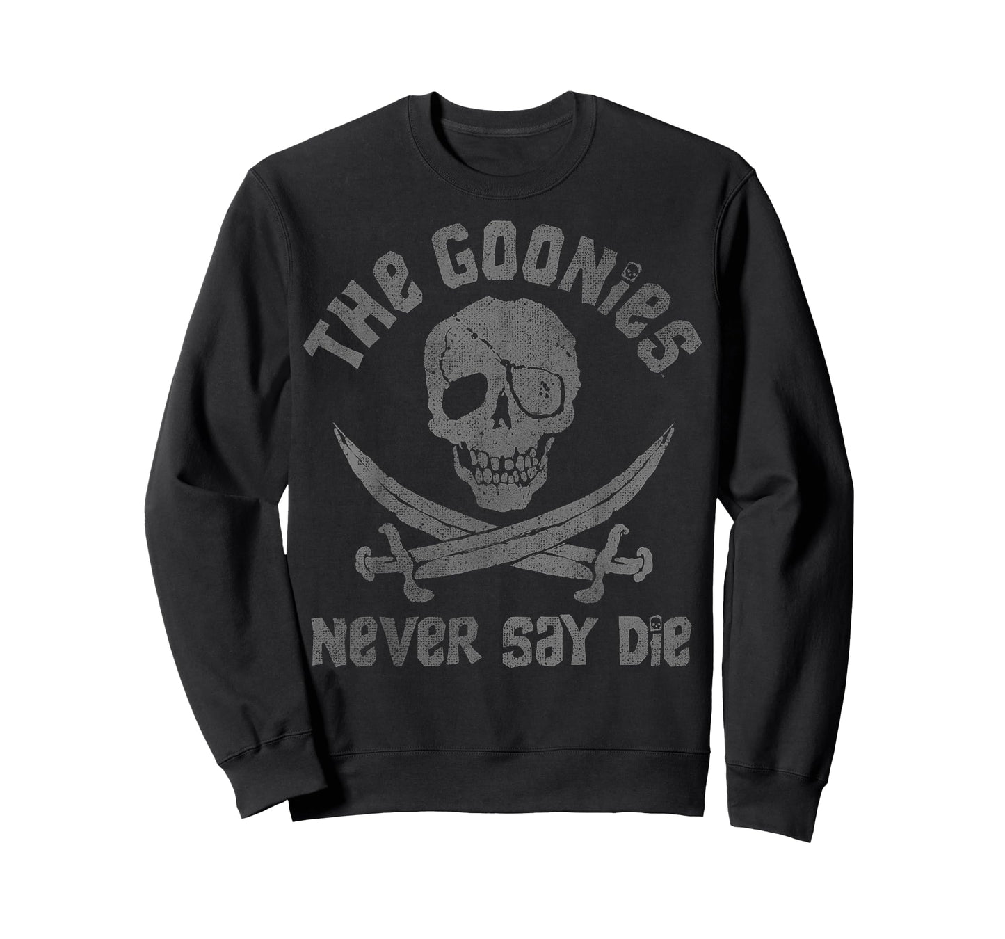 The Goonies Never Say Die Skull & Swords Distressed Logo T-Shirt