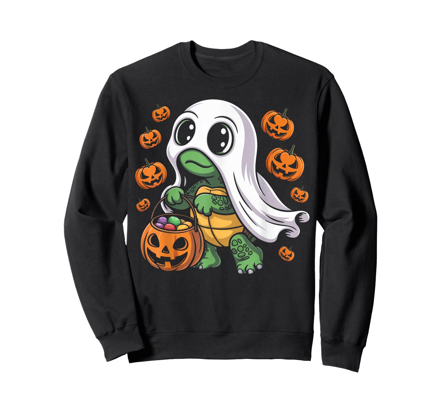 Cute Halloween Turtle Ghost with Candy T-Shirt