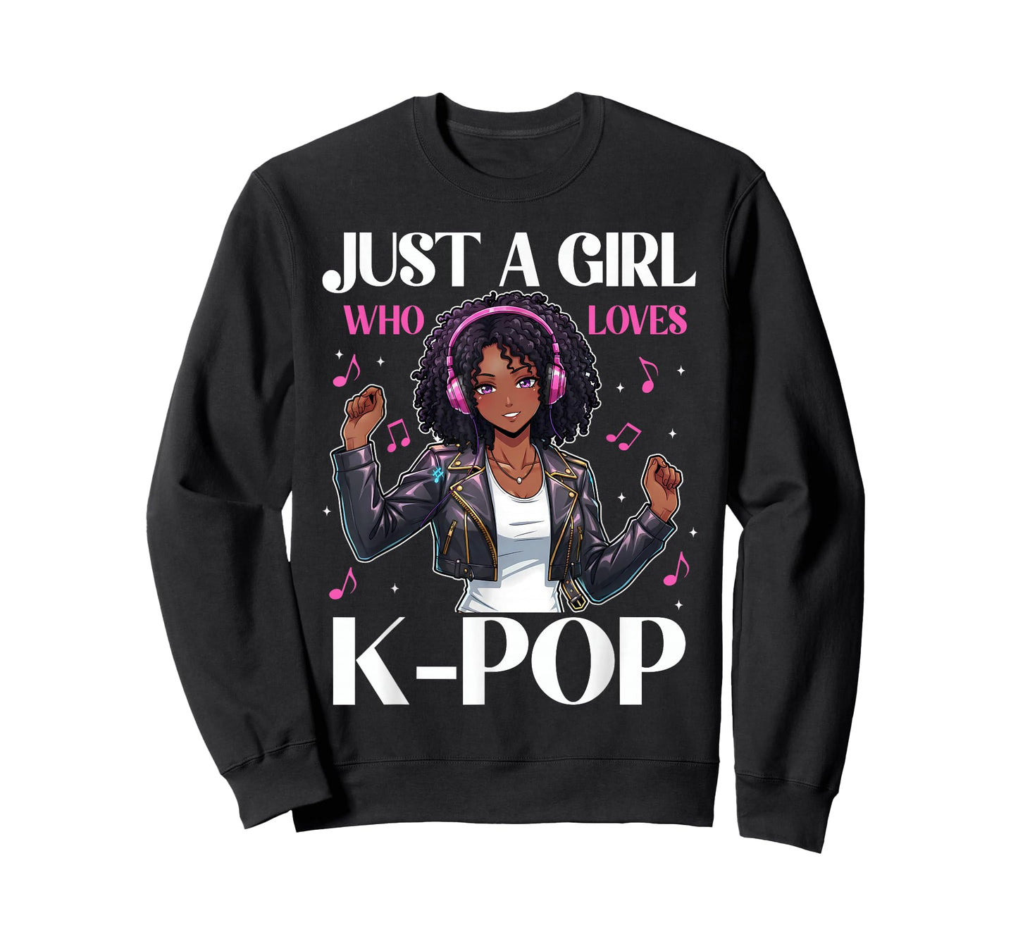 Just a Girl Who Loves K-Pop Anime Design T-Shirt