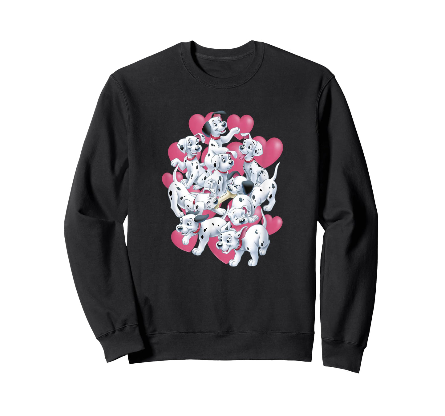 Disney 101 Dalmatians Valentine's Day Puppies & Hearts T-Shirt Small