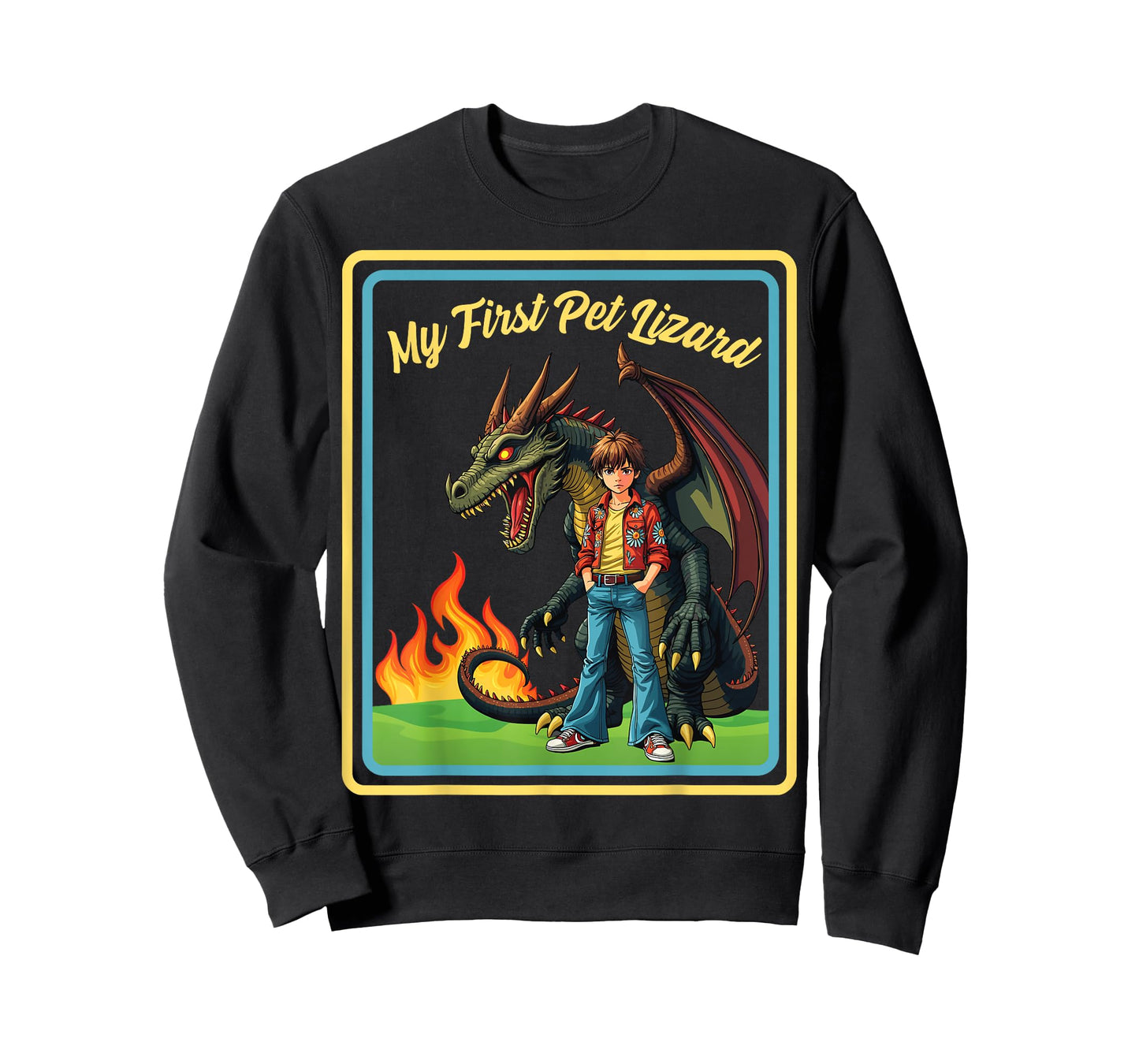 Vintage Child Game Horror, Funny Dragon, My First Pet Lizard T-Shirt