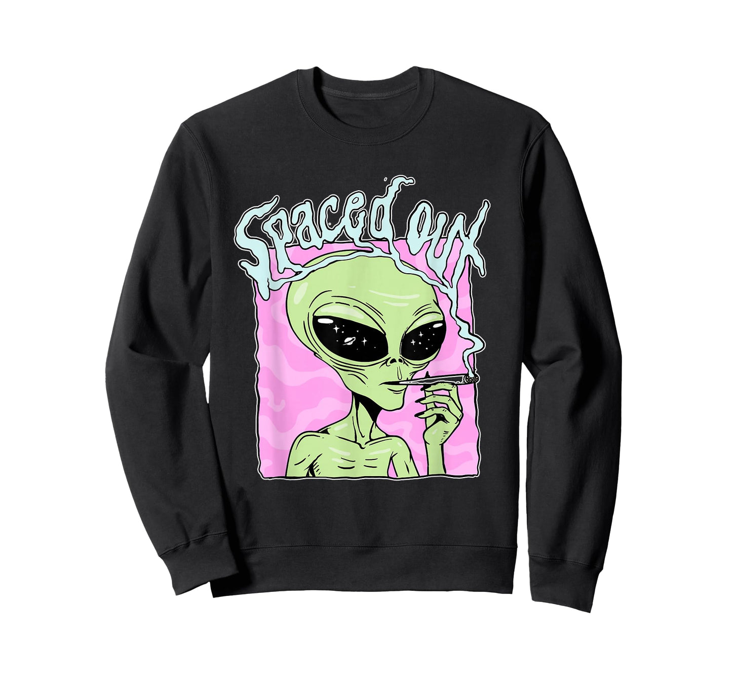 Marijuana Weed Smoking Alien Shirt Cannabis Stoner Smoker T-Shirt