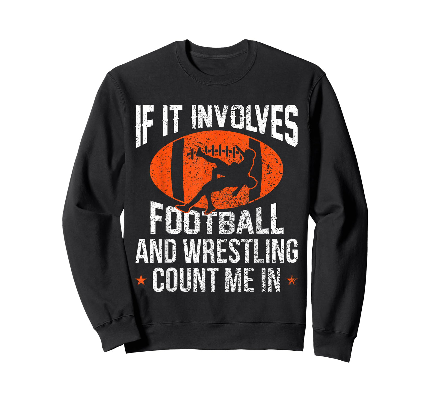 Funny Football Designs For Kids Women - Men Tee Unisex-Adult T-Shirt Football-Wrestling-Design T-Shirt Black Short Sleeve Small