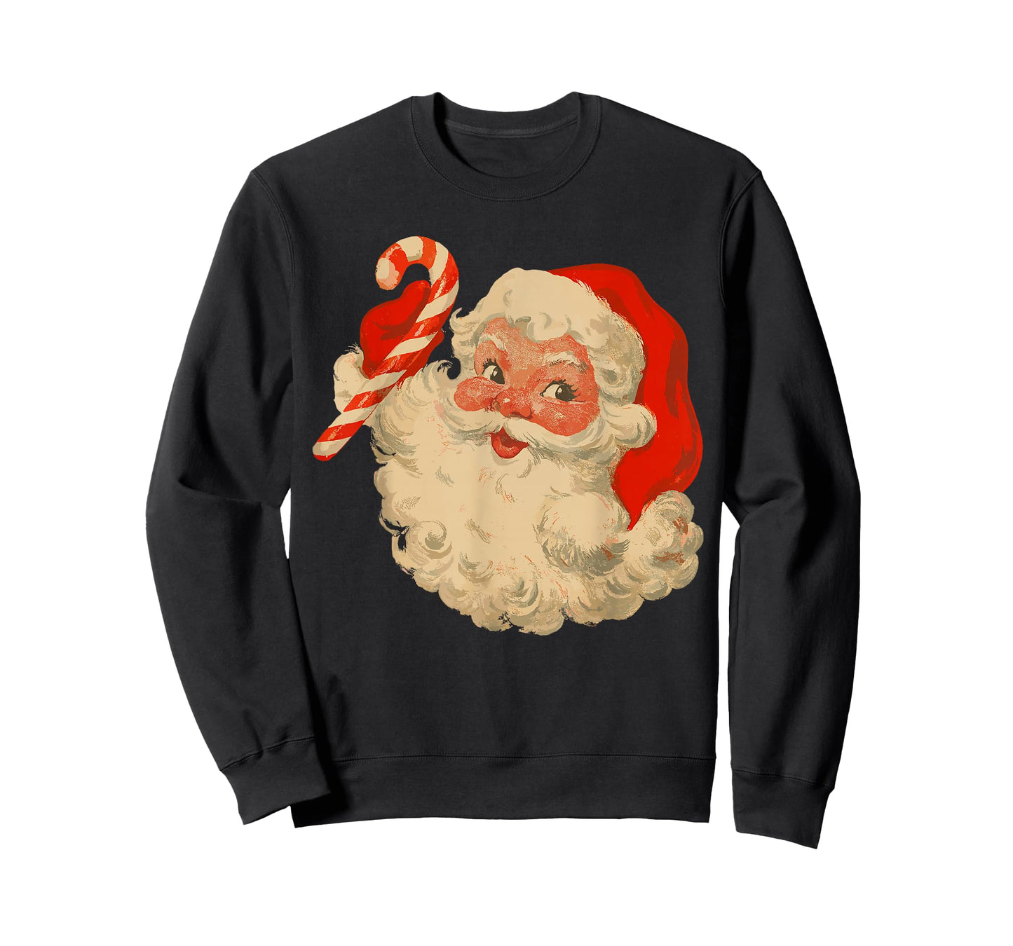 Funny Shirt for Men Christmas, Vintage Santa Candy Cane T-Shirt