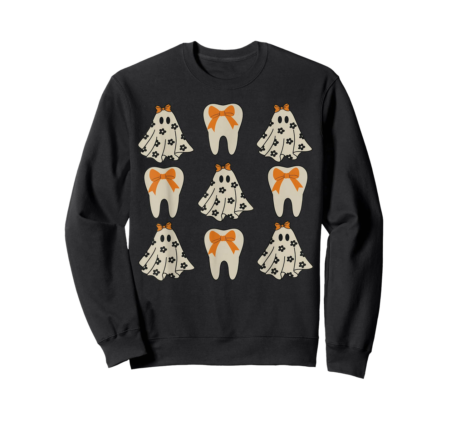 Floral Ghost Teeth Dental Dentist Halloween Costume T-Shirt