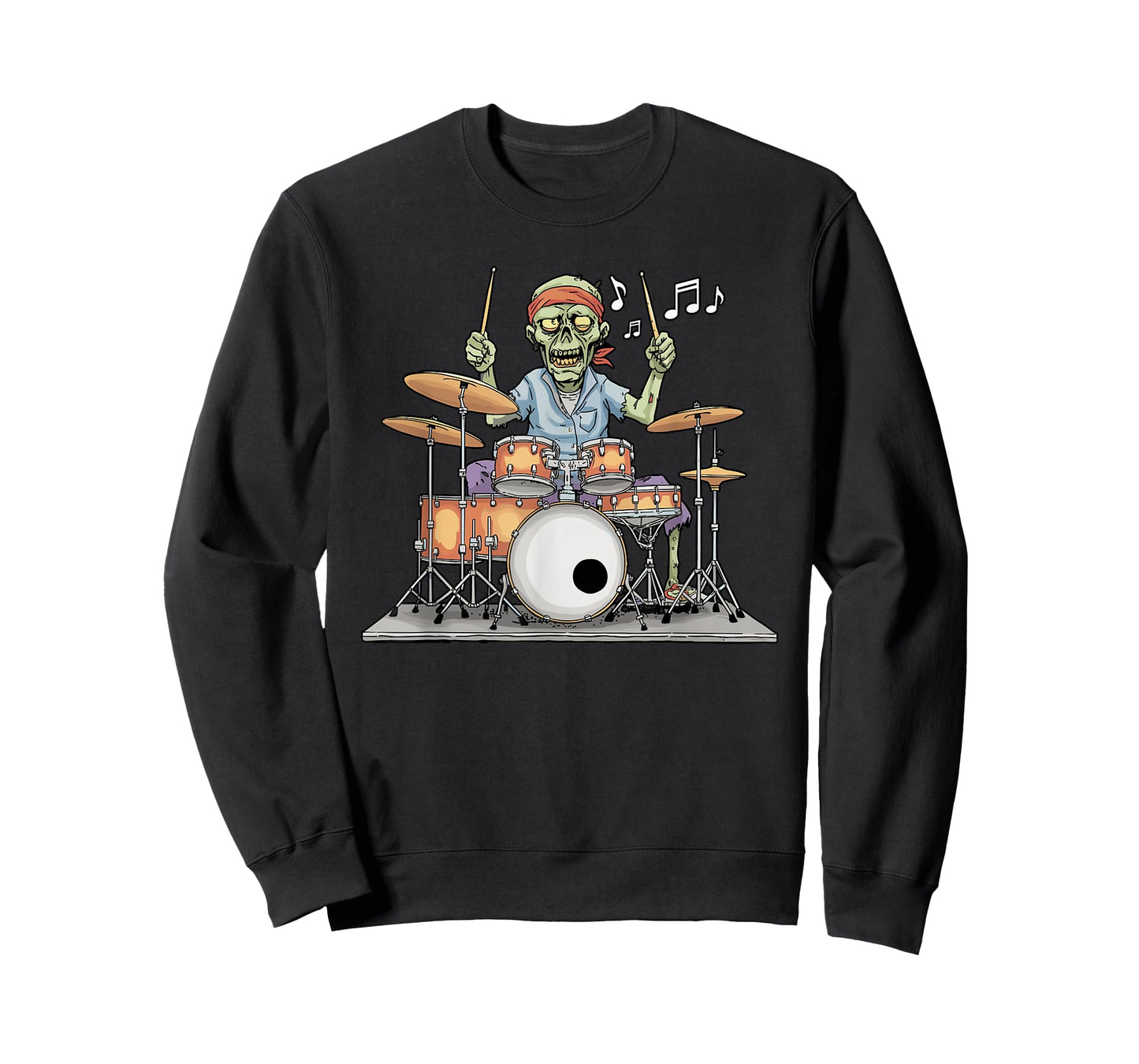 Drum Drumming Music Instrument Funny Zombie Drummer T-Shirt