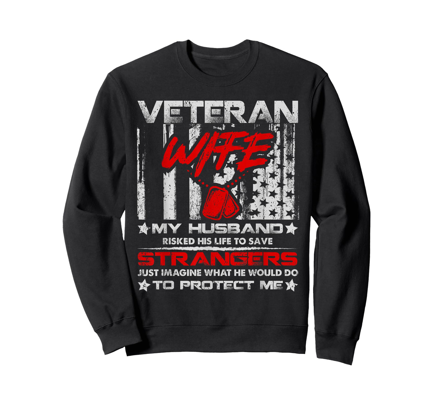 Veteran Wife My Husband Military Veteran American Vintage T-Shirt