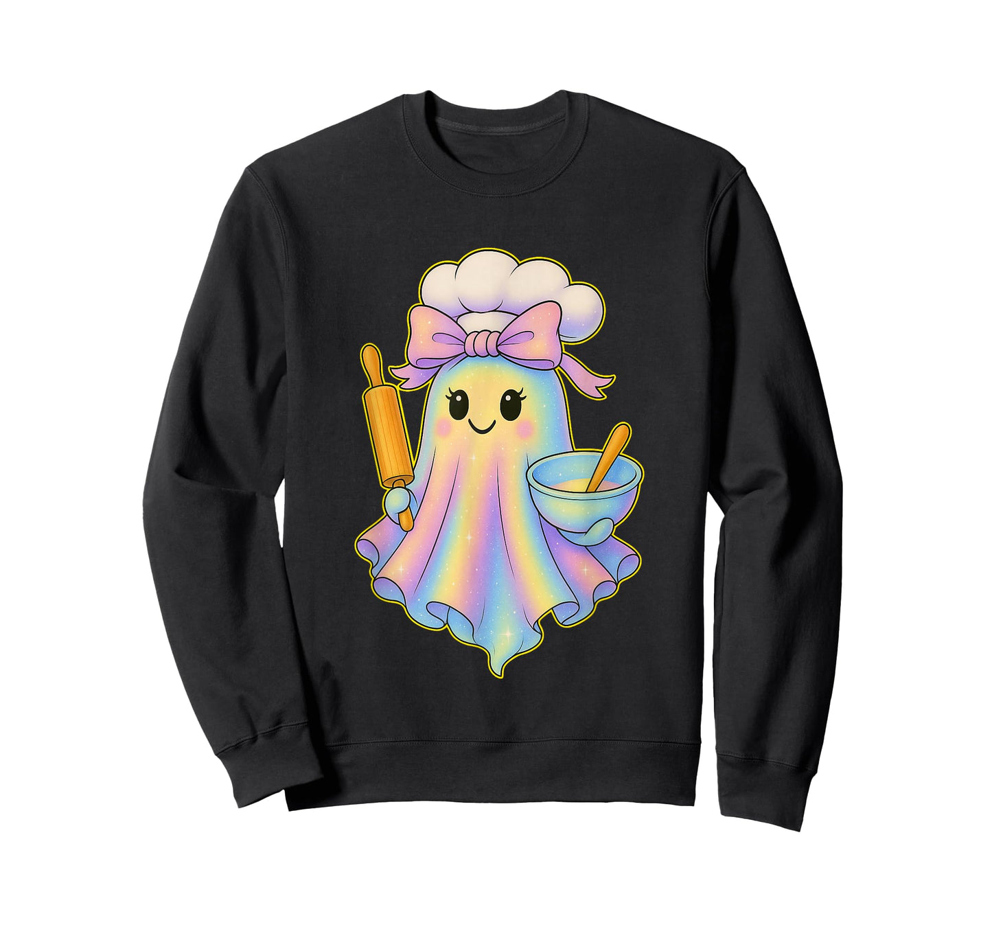 Chef Ghost Pastel Perfect Halloween Baking Bakers Ghost T-Shirt