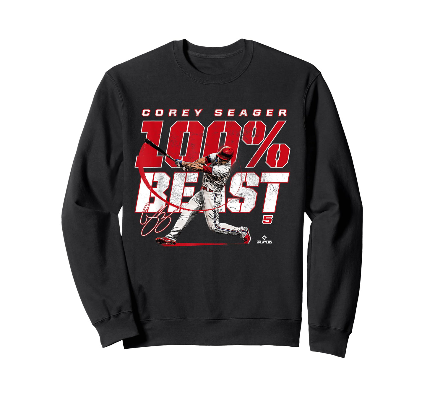 100 Percent Beast Corey Seager Texas MLBPA T-Shirt