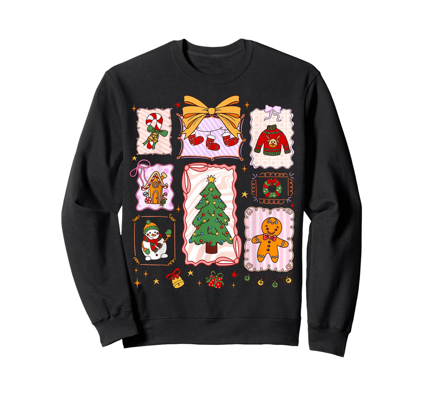 Merry Christmas Coquette Bow Family Xmas Men Women Kids T-Shirt
