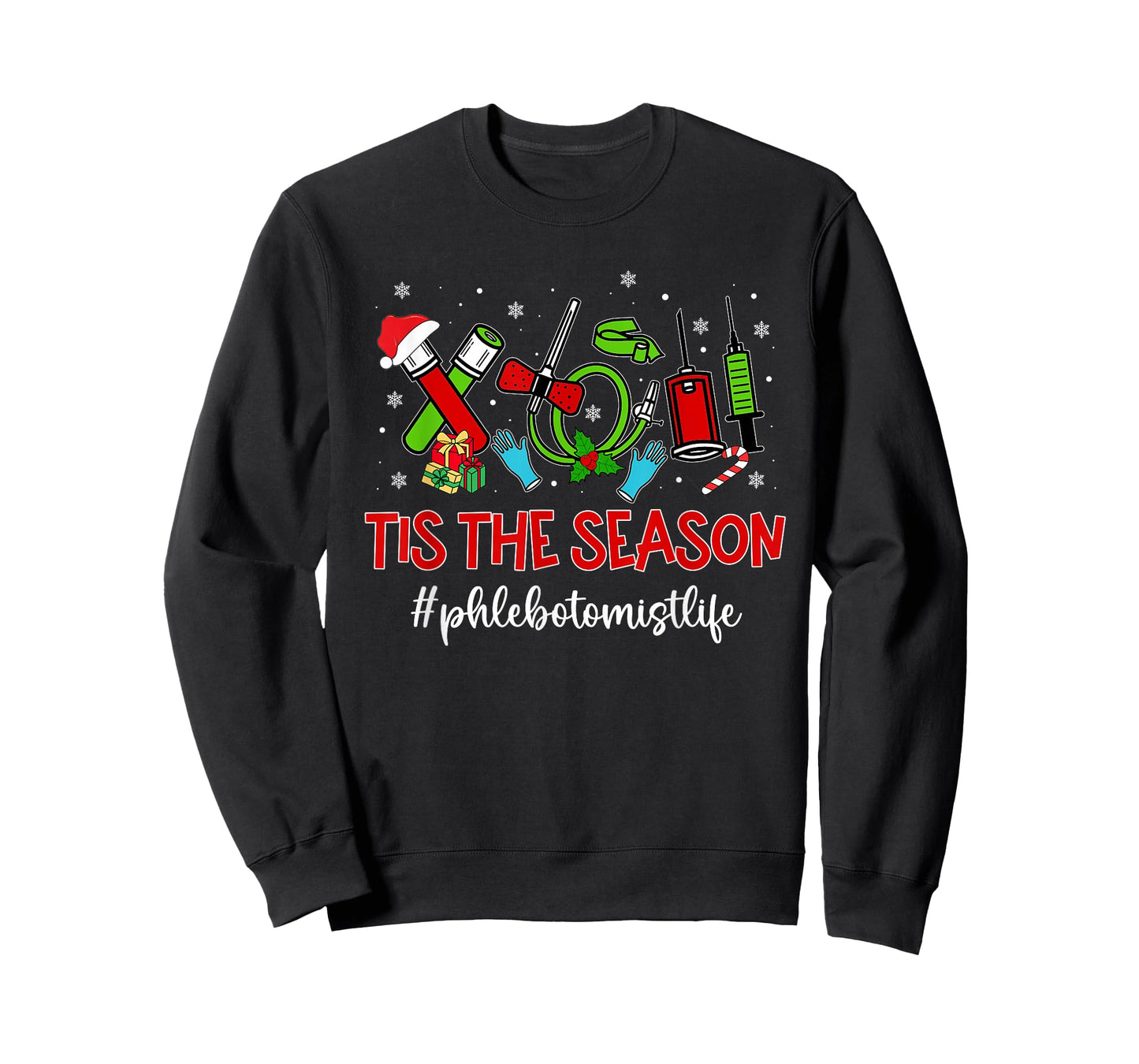Christmas Phlebotomist Phleb Tech Phlebotomy Technician T-Shirt