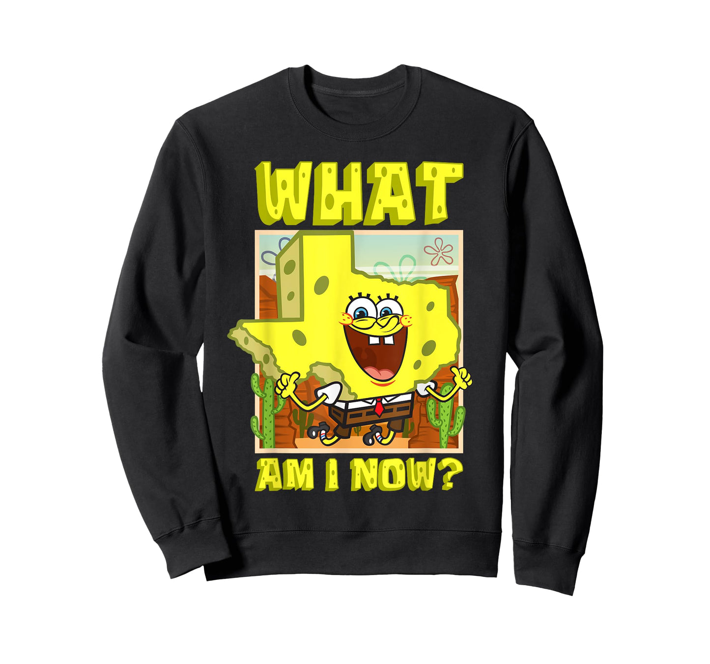 Mademark x SpongeBob SquarePants - SpongeBob Texas Map What Am I Texan SpongeBob T-Shirt