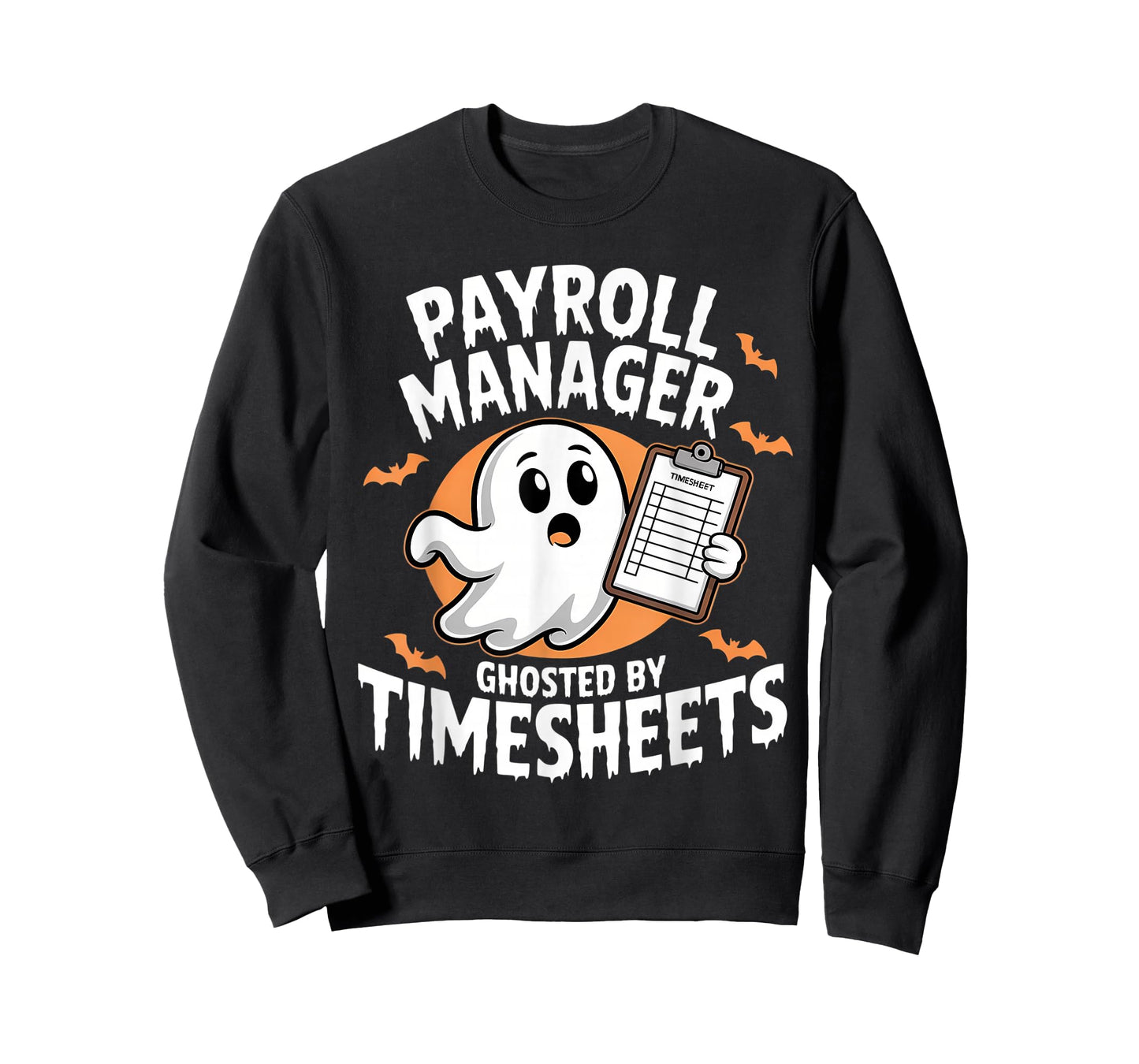 Payroll Manager Halloween Ghost Timesheet T-Shirt