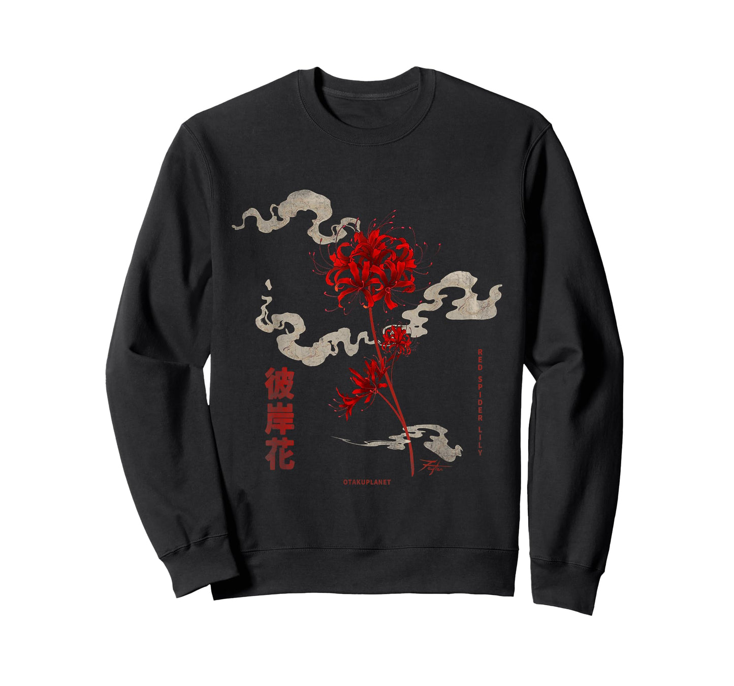 Higanbana or Red Spider Lily in 90s Harajuku Aesthetic Style T-Shirt