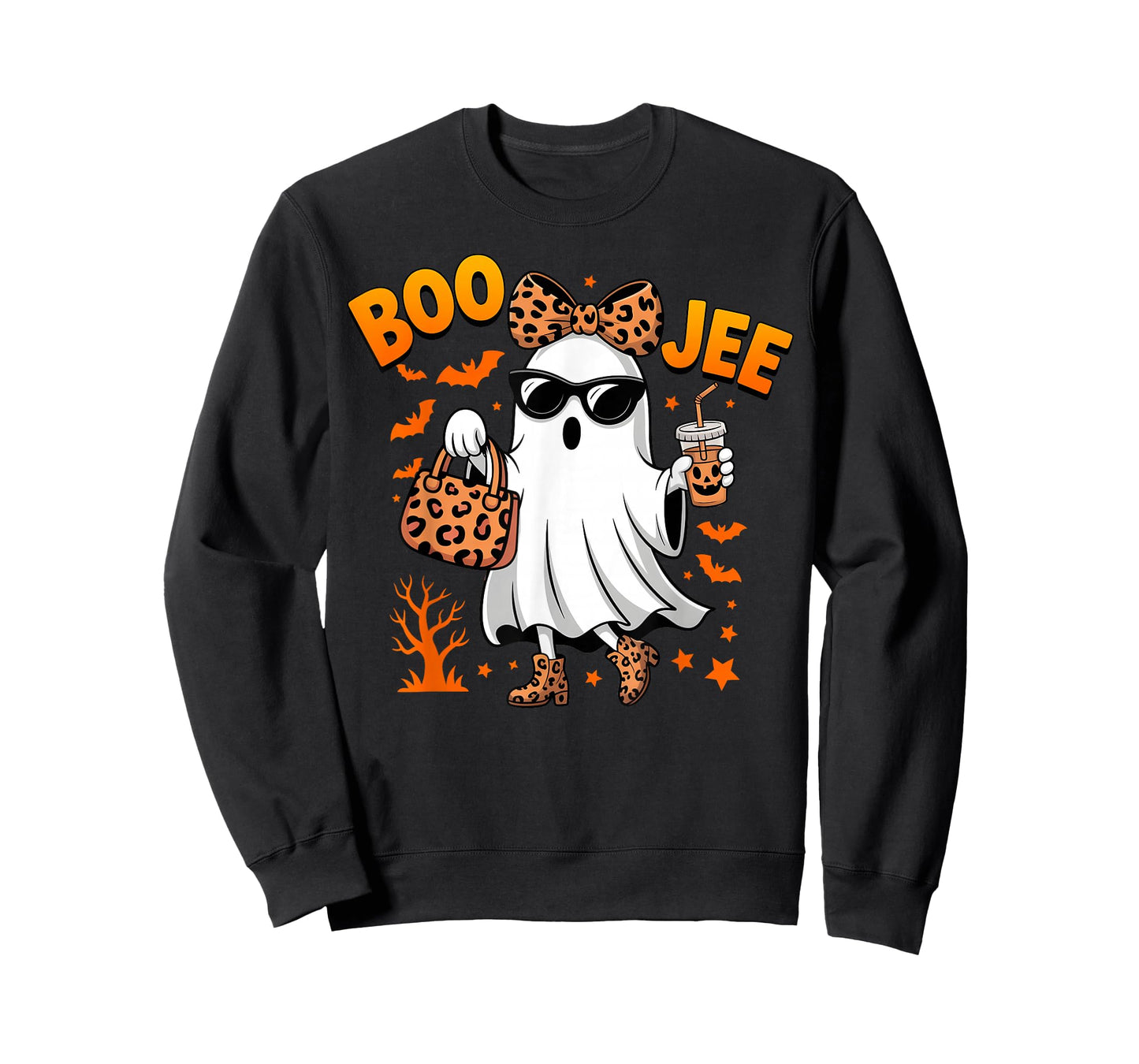 Boo JEE Boujee Pink Ghost Funny Halloween October Tee T-Shirt
